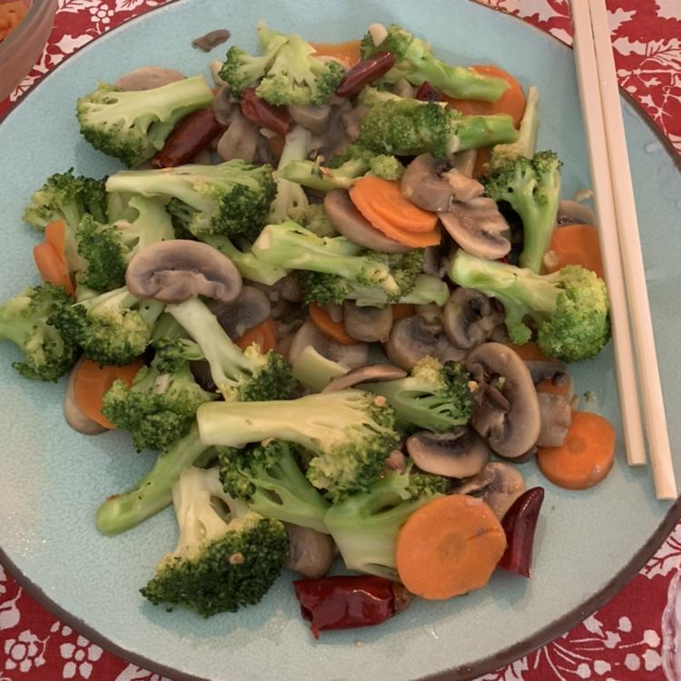 健康低脂家常菜—西兰花炒口蘑