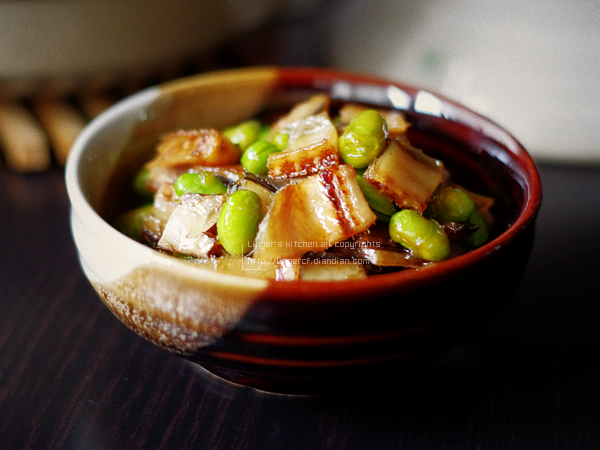 鳗鱼干炒毛豆子