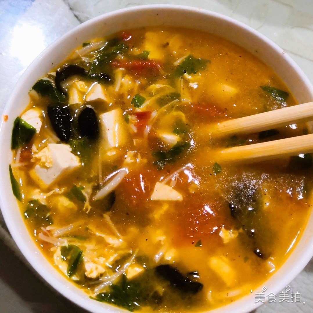低卡减脂汤🔥菌菇豆腐鸡蛋汤❗️