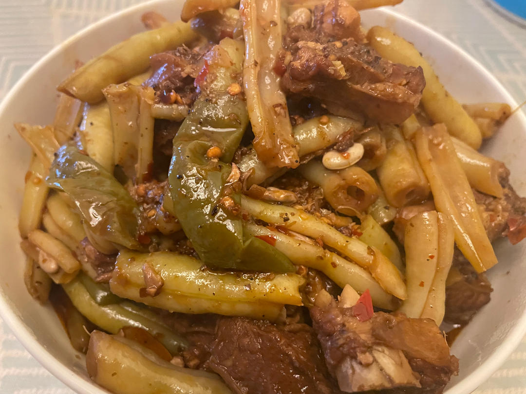 四季豆烧排骨