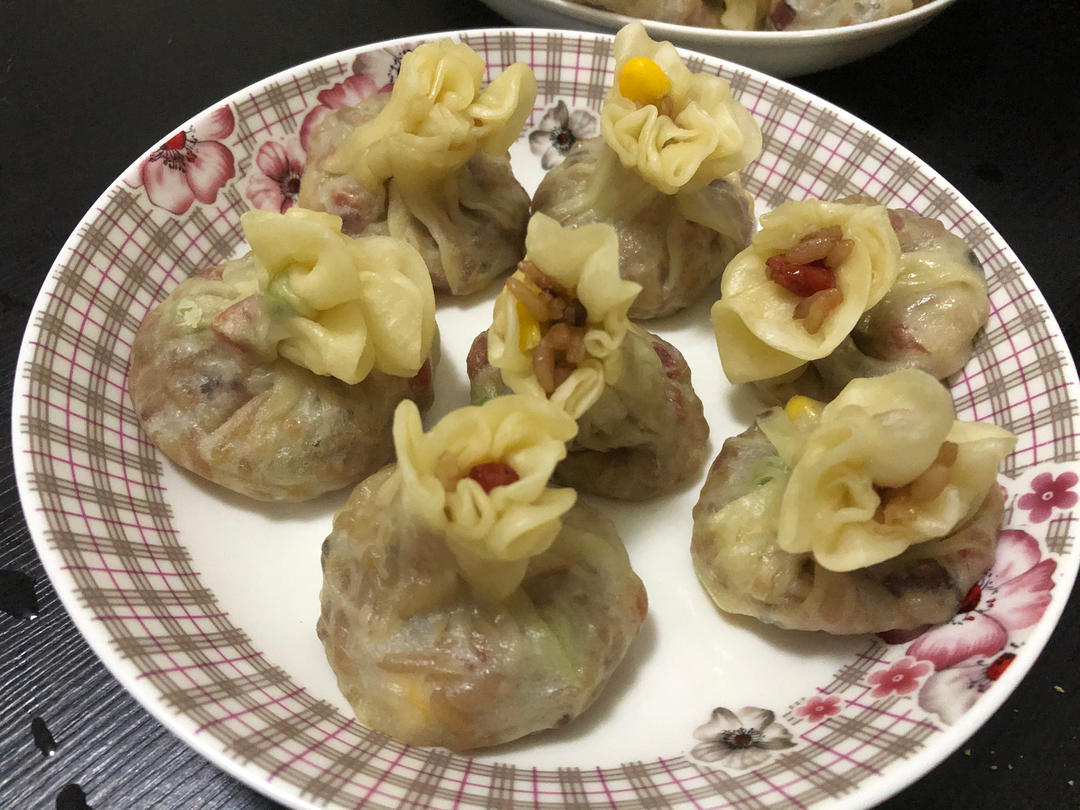 简易版糯米烧卖-当成饺子皮包炒饭