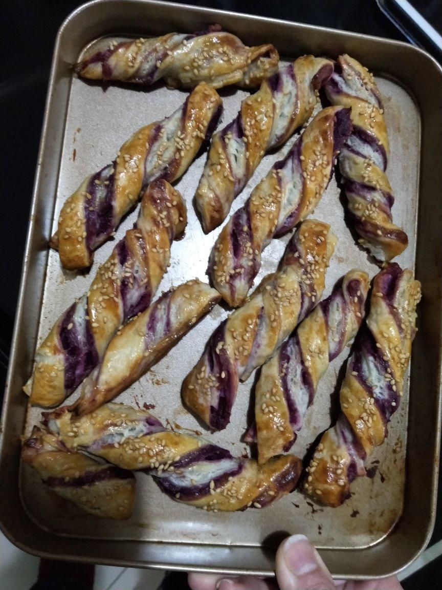 酥掉渣♨️好吃到舔手🔥香芋紫薯扭扭酥条