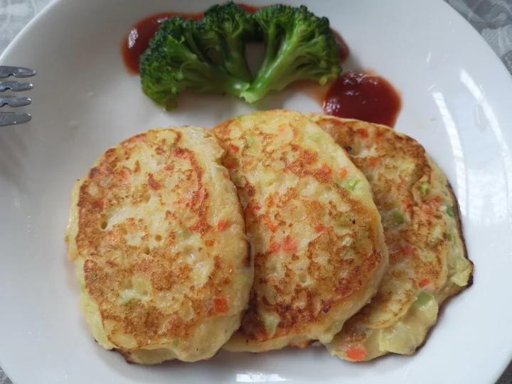 营养早餐土豆虾饼