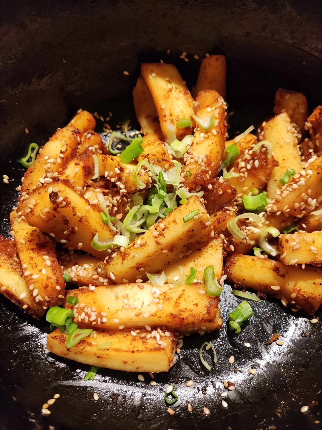 水煎土豆条