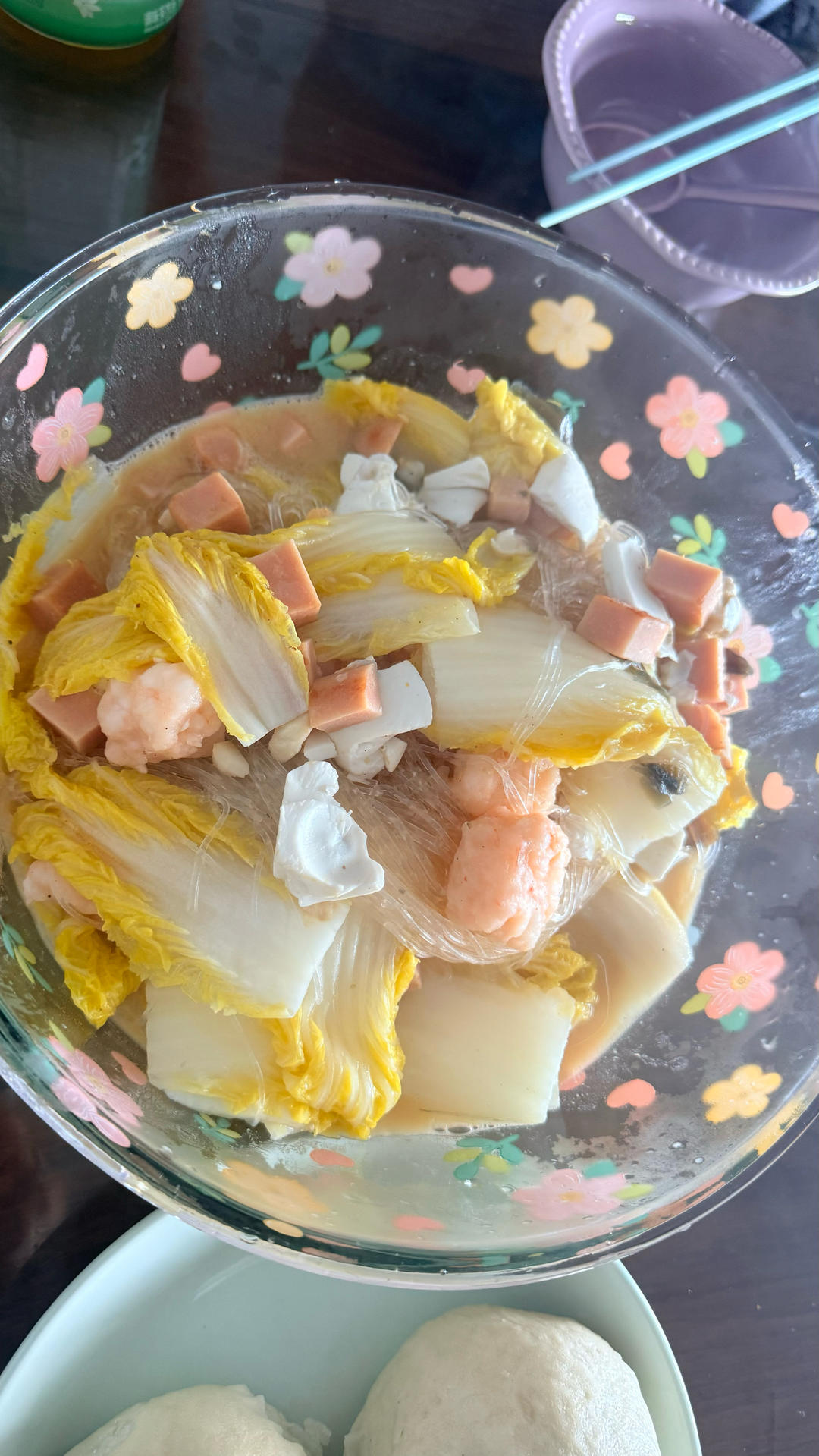 虾滑上汤娃娃菜