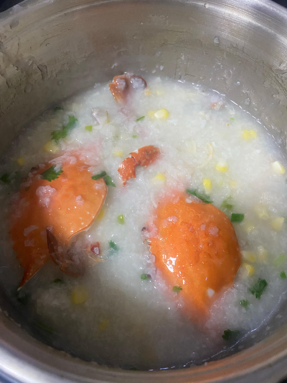 梭子蟹砂锅粥