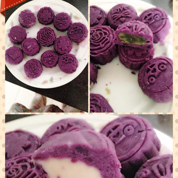 紫薯芸豆月饼