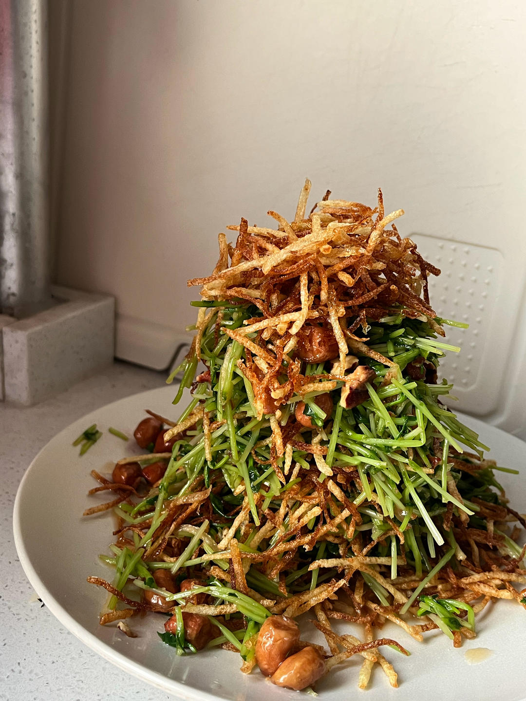 巧拌豆苗！好吃！