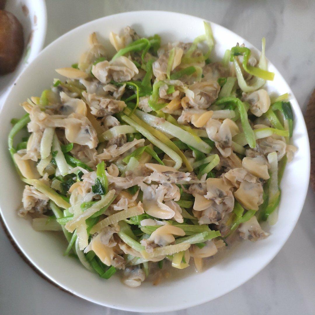 蛤肉炒韭菜