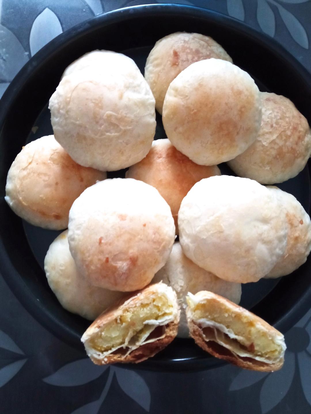 酥皮绿豆饼   酥得掉渣渣