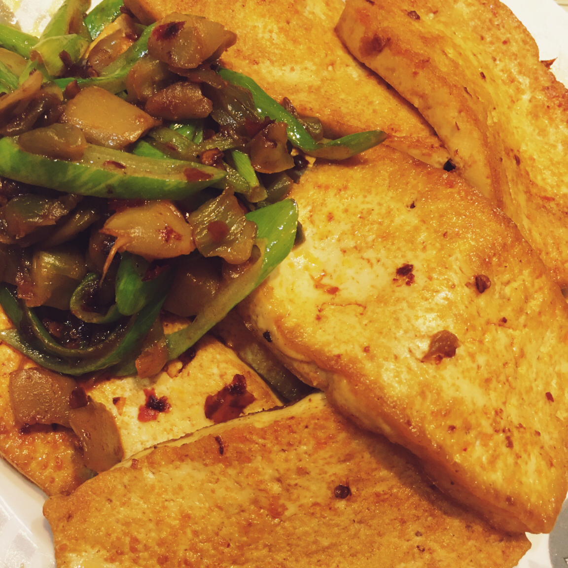 香煎豆腐--家常豆腐