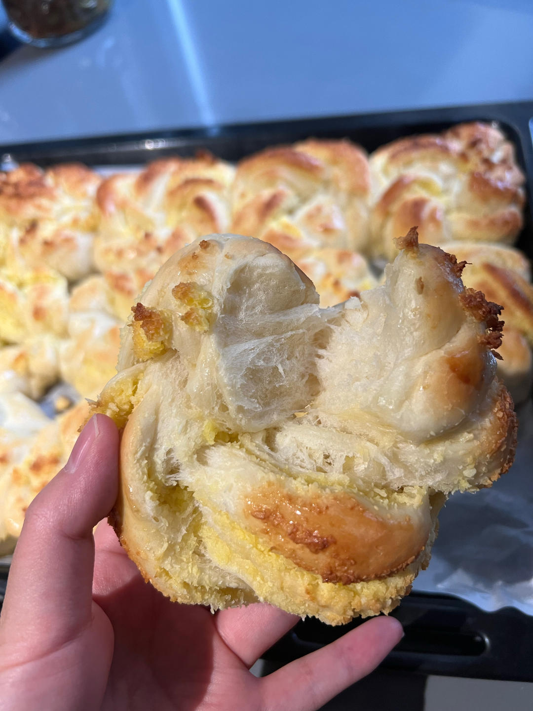 椰香满满的椰蓉花环面包｜万能椰蓉馅｜好吃又好看