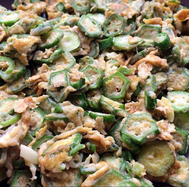 秋葵鸡蛋饼