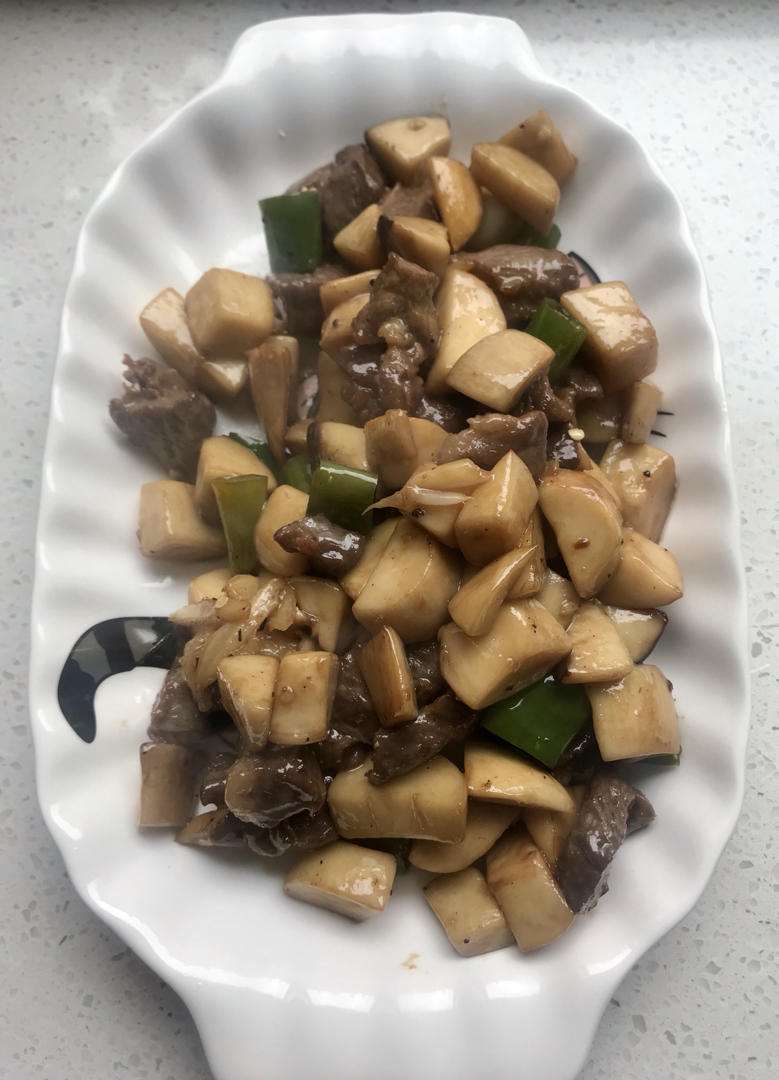 黑椒杏鲍菇牛肉粒