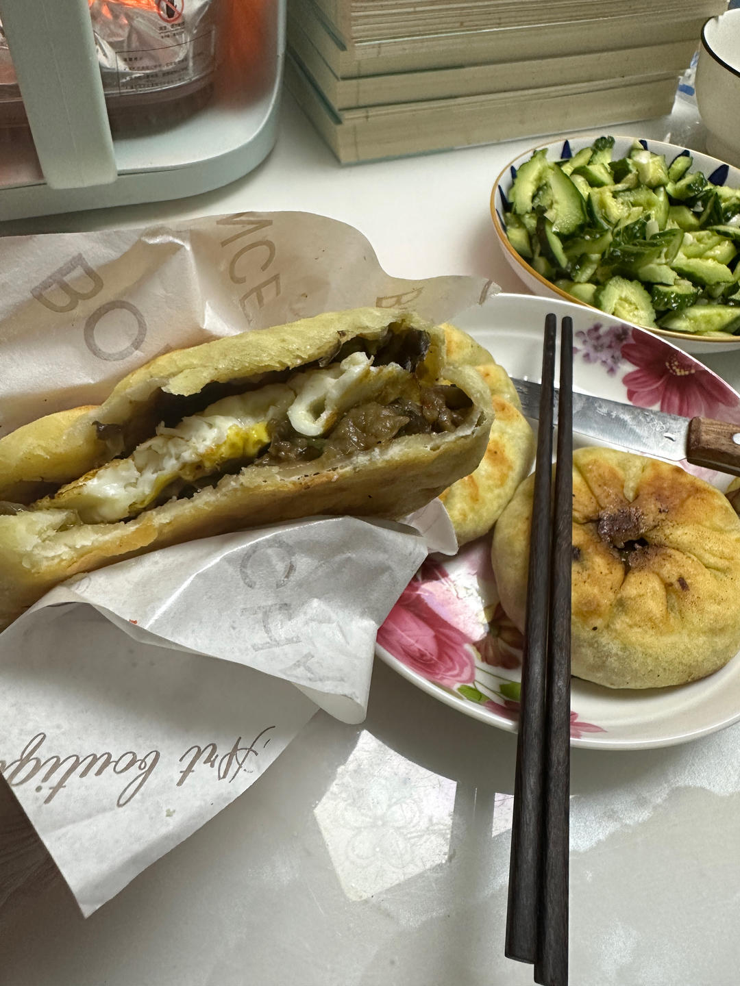 茄子尖椒素馅饼——咬一口能出汤汁儿