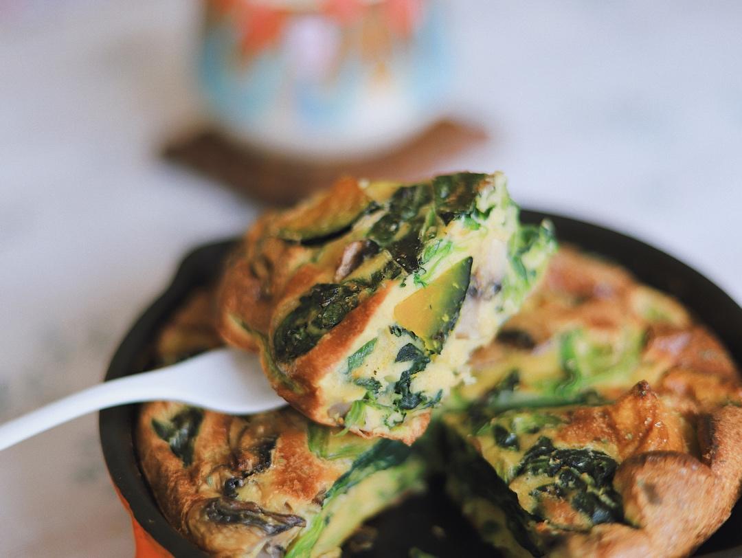 菠菜口蘑烤松饼【美味减脂餐】【北鼎烤箱食谱】