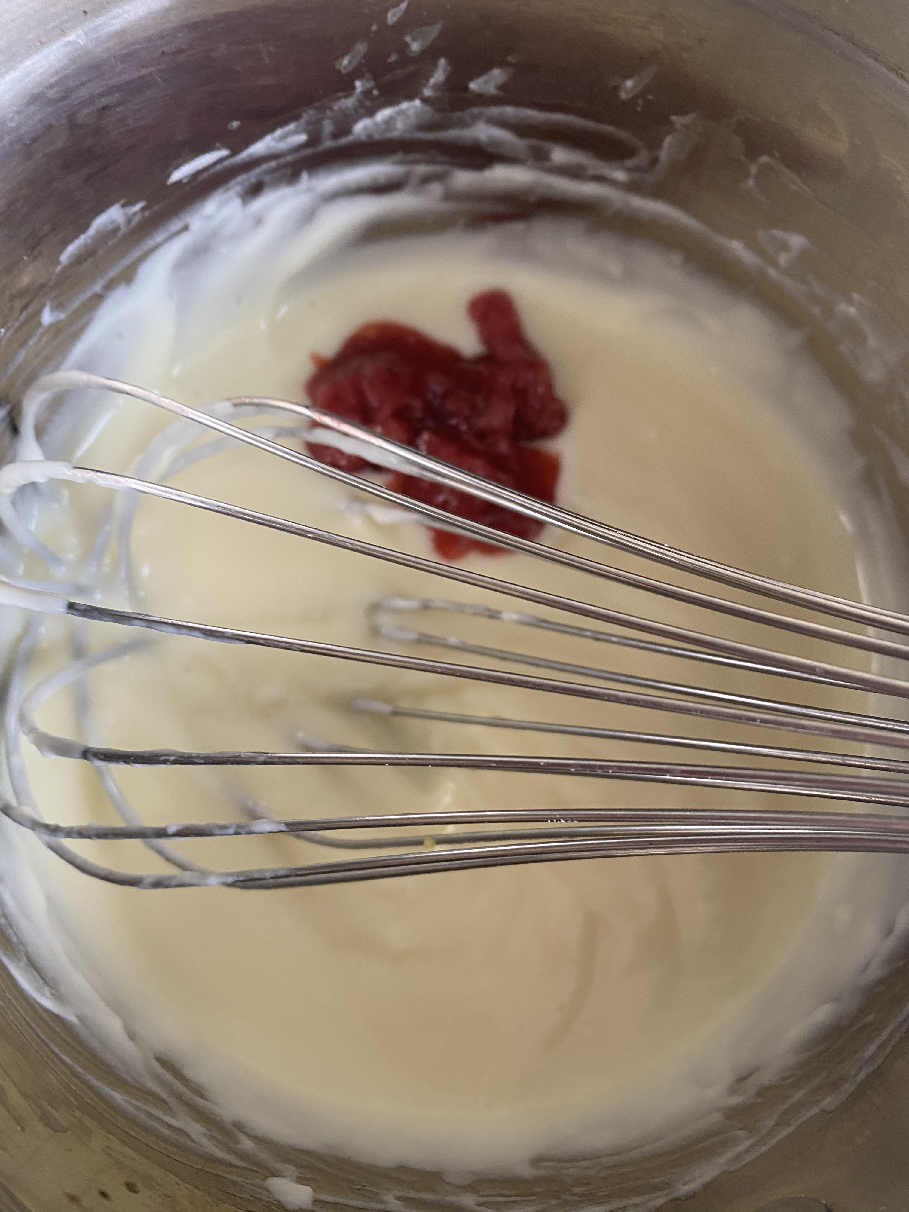 自制草莓卡仕达酱（无淡奶油，低卡低脂，微甜）消耗果酱的做法 步骤7