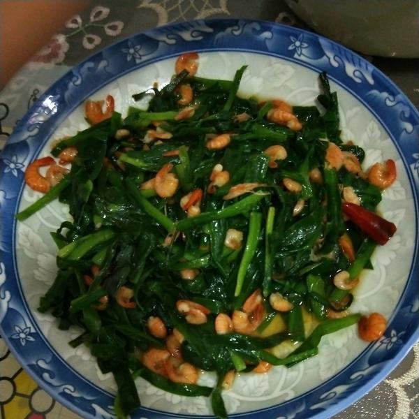 韭菜炒小虾