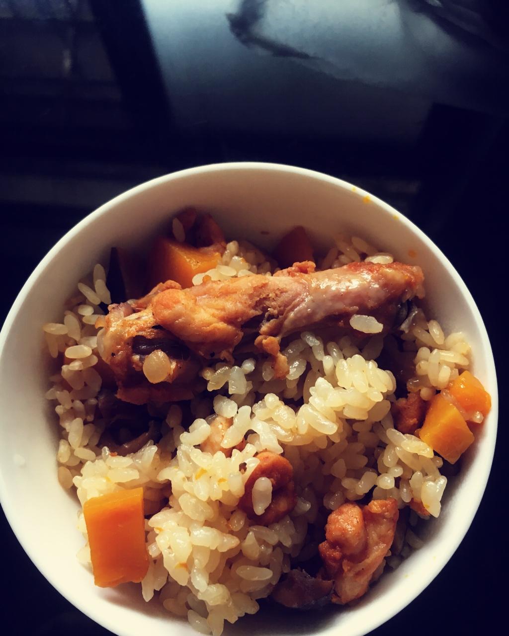 南瓜鸡肉饭