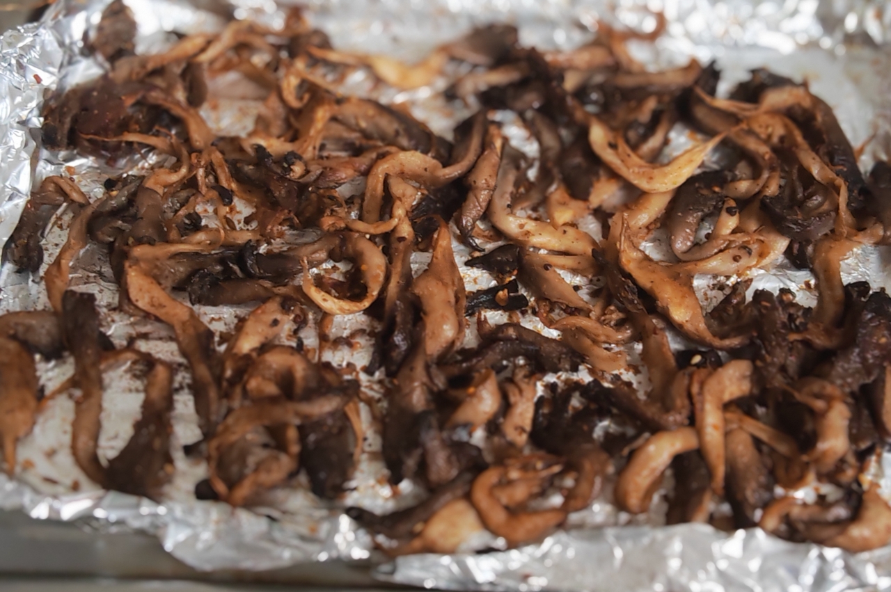 挑战100道烤箱菜 之 烤蘑菇烤平菇