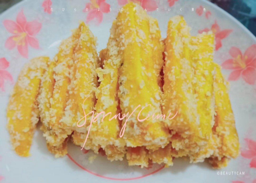 椰蓉烤红薯条（健康夜宵）