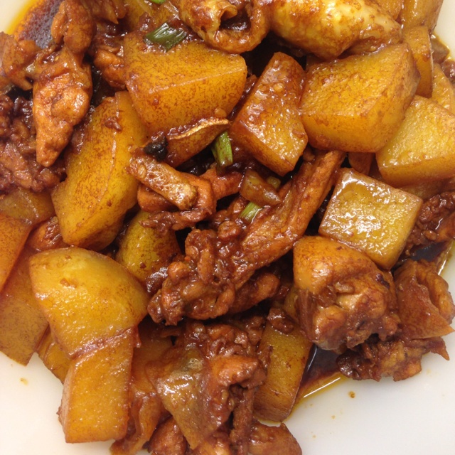 香辣土豆烧鸡块