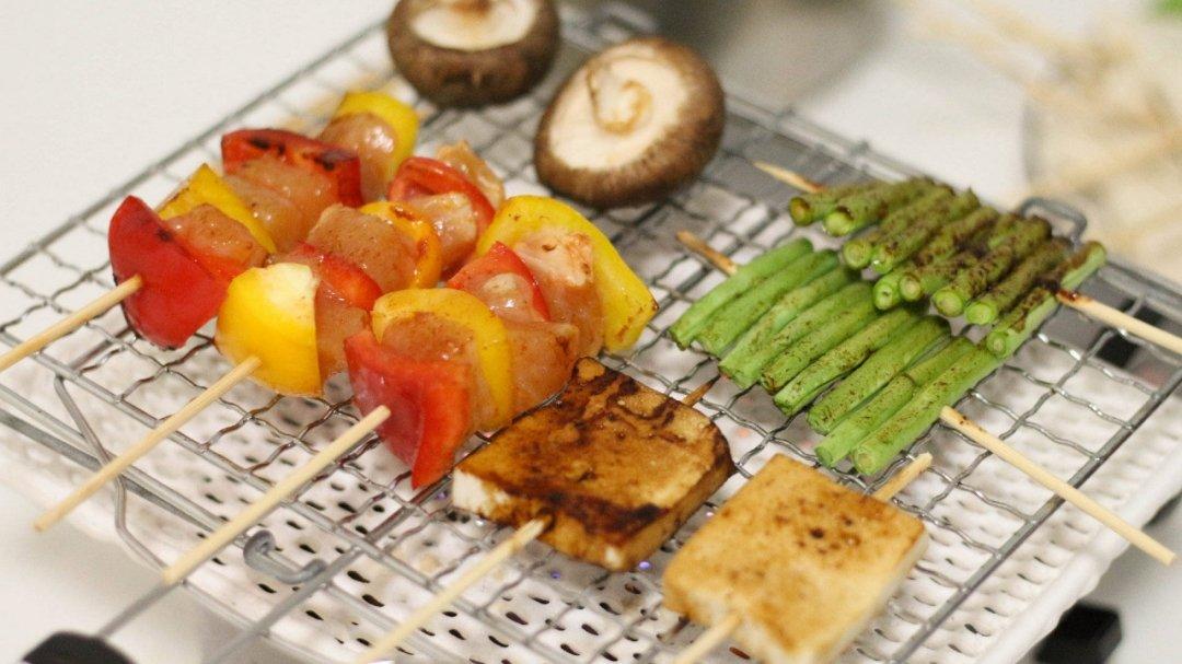 烤彩椒鸡肉串