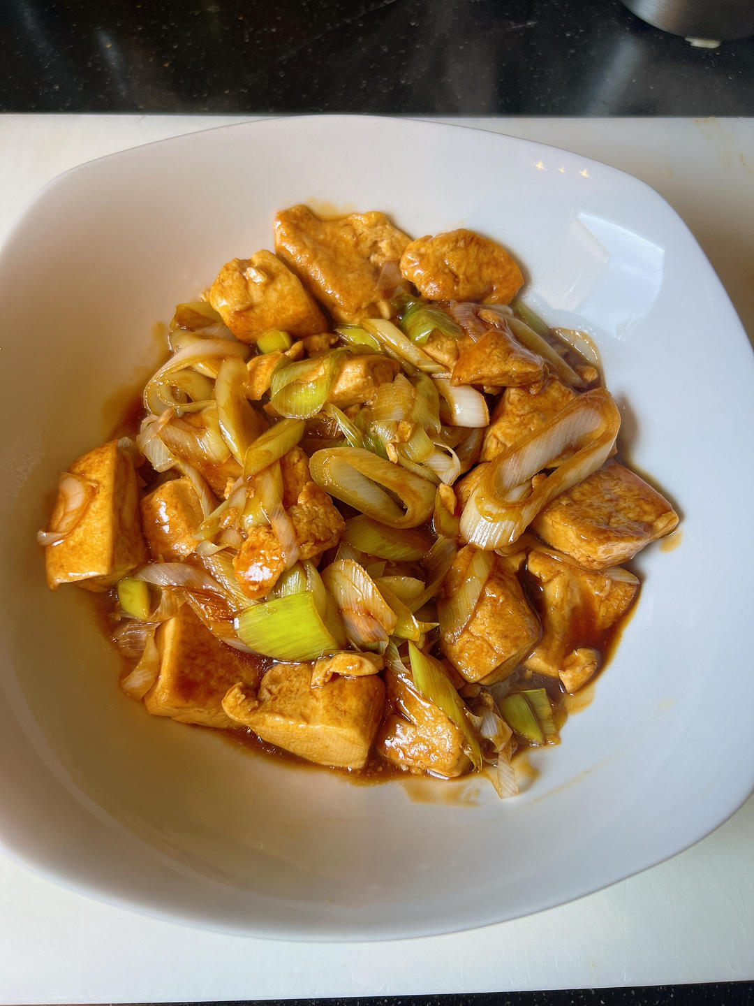葱烧豆腐
