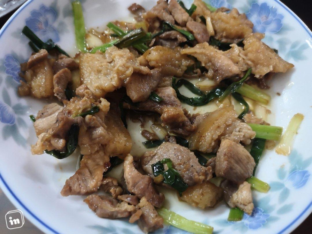 香葱炒猪肉