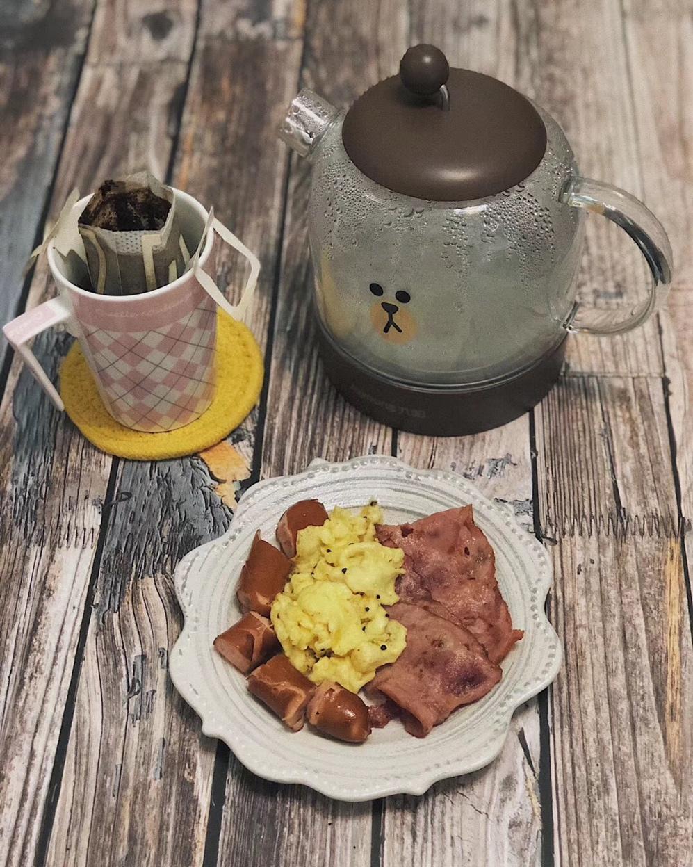 美式炒蛋配培根