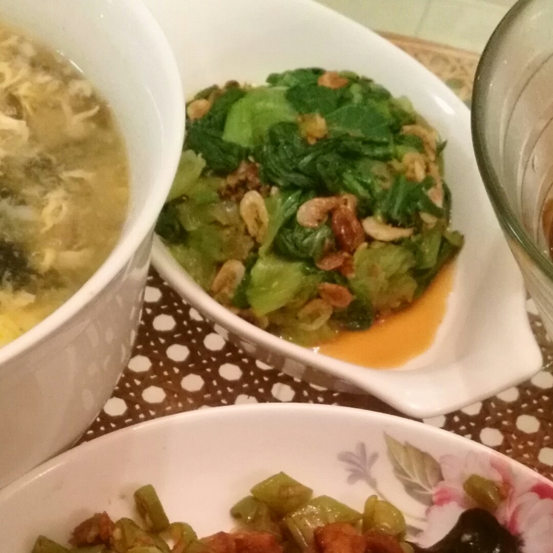 虾皮拌小油菜