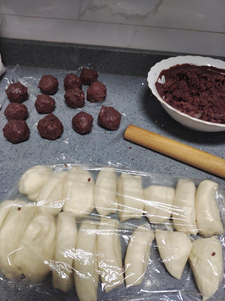 超好吃有豆豆的豆沙包，一次发酵（红豆包）