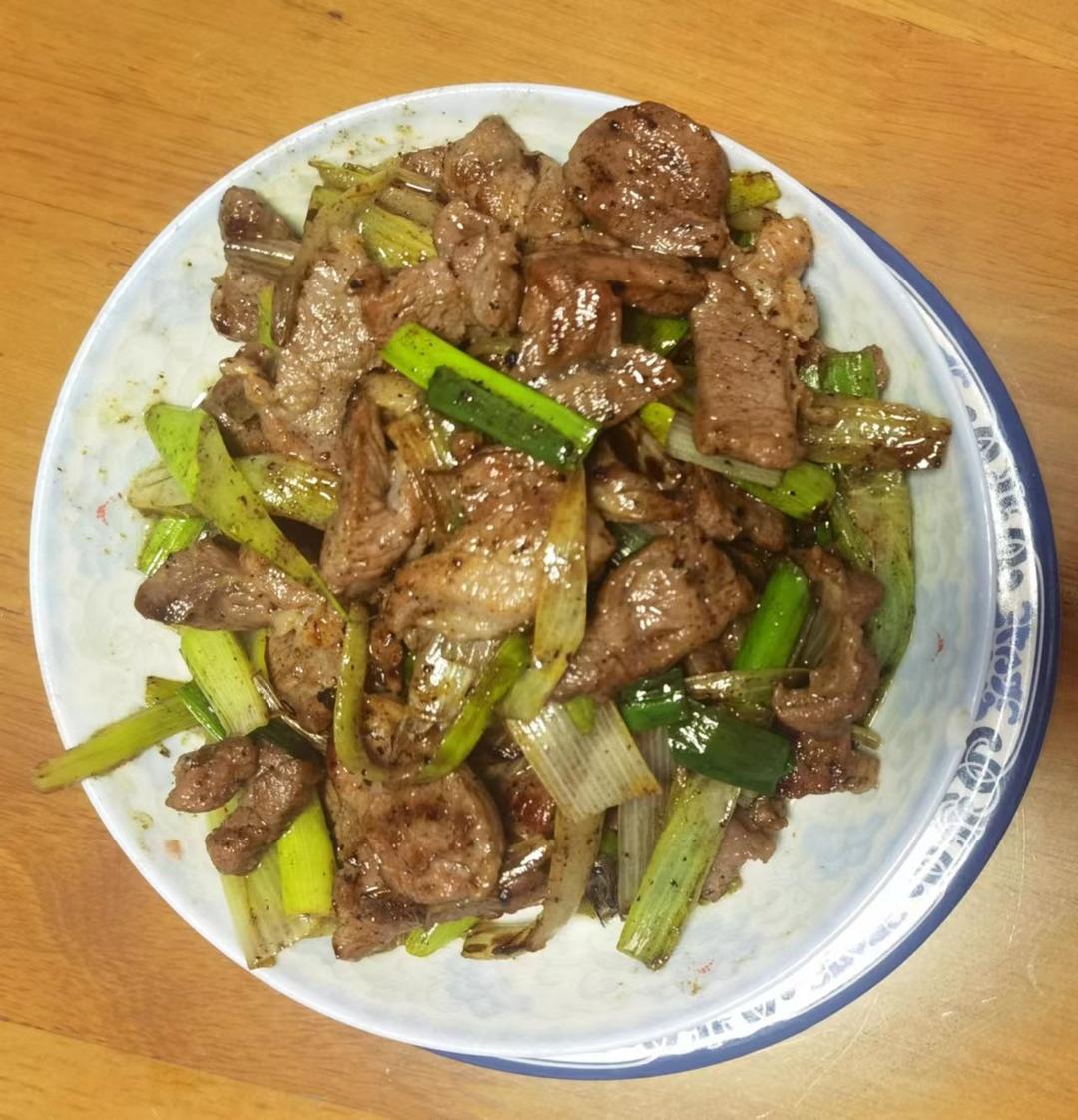 大葱炒羊肉