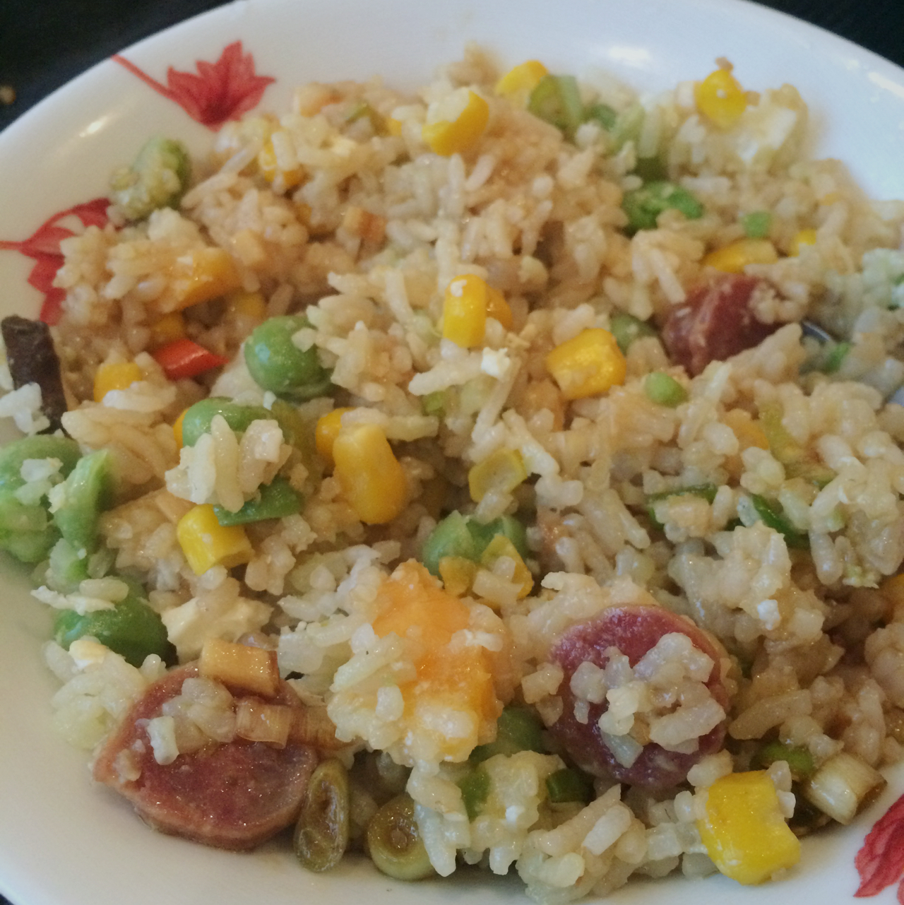 电饭锅版腊肠煲仔饭