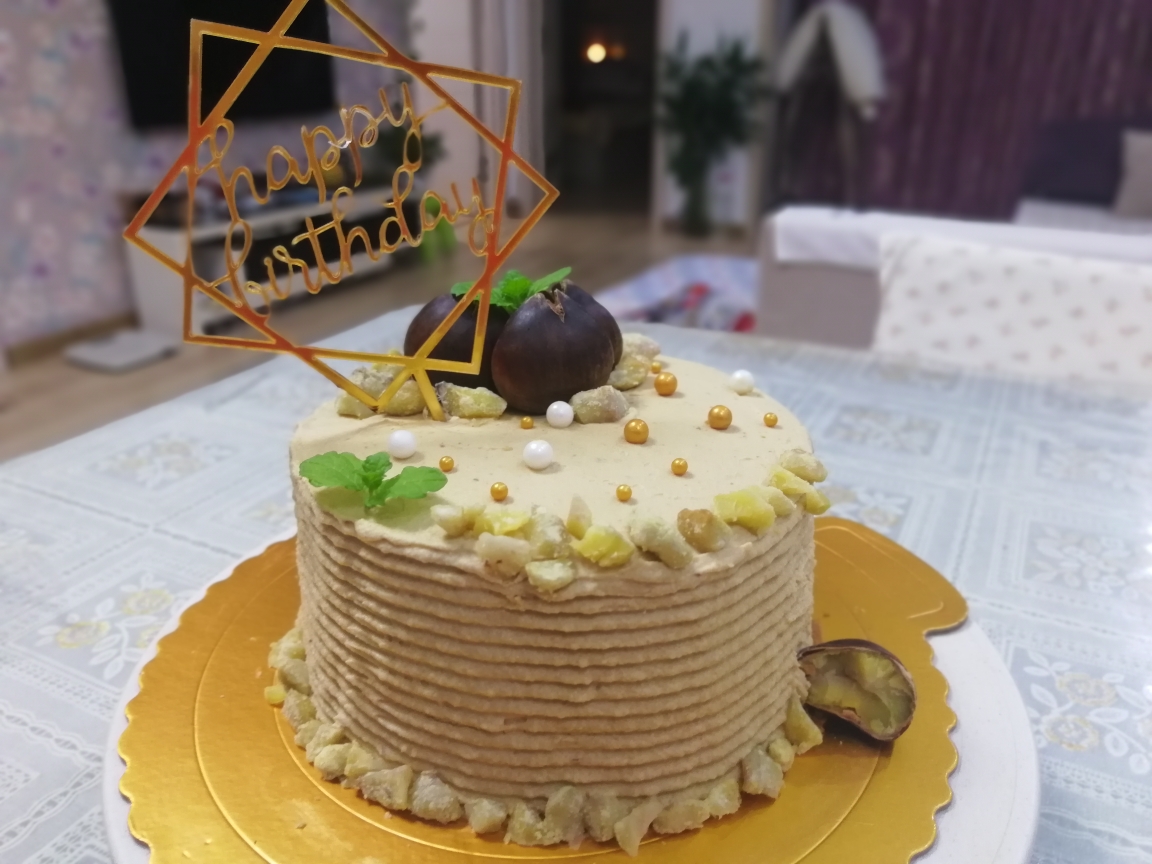 自制栗子酱蛋糕（秋的味道）