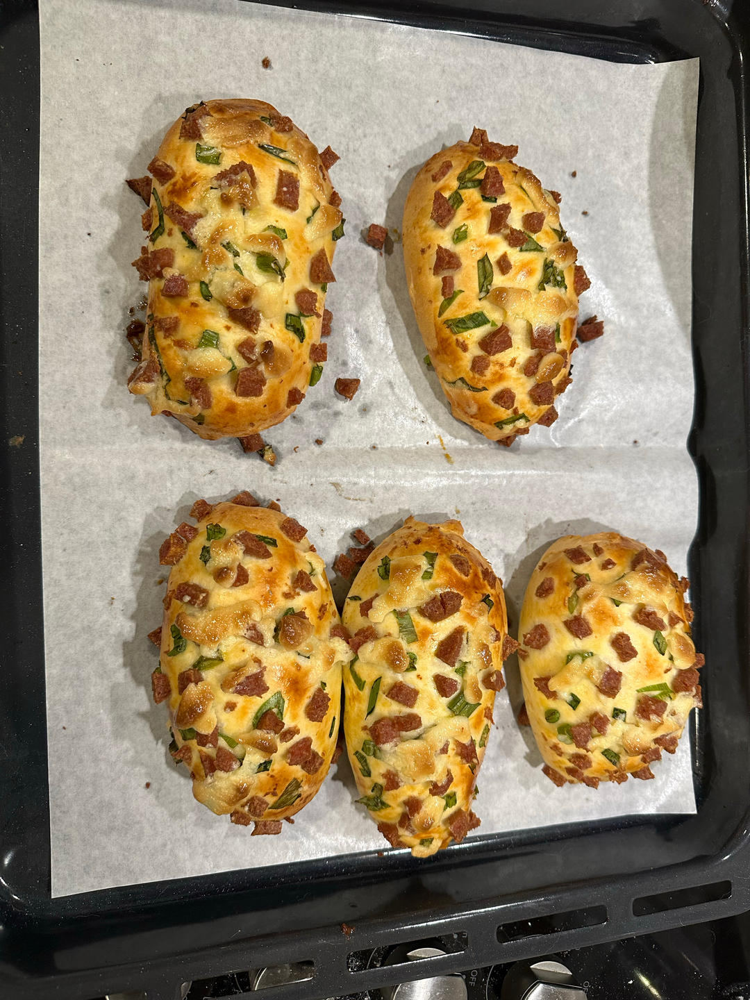 香葱火腿肉松面包