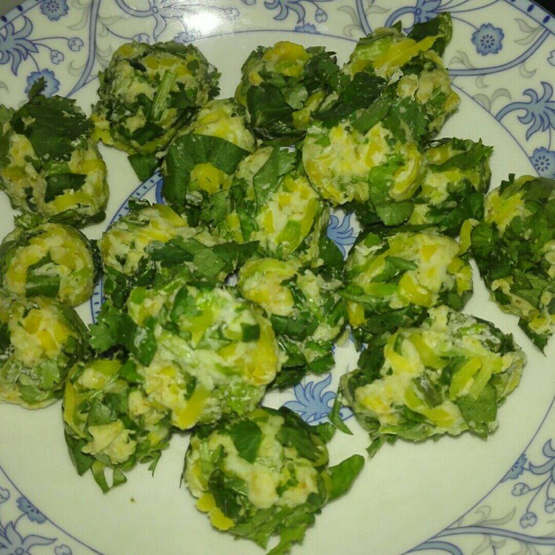 胡萝卜香菜素丸子