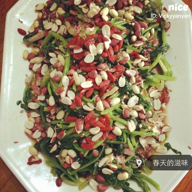 凉拌花生米菠菜