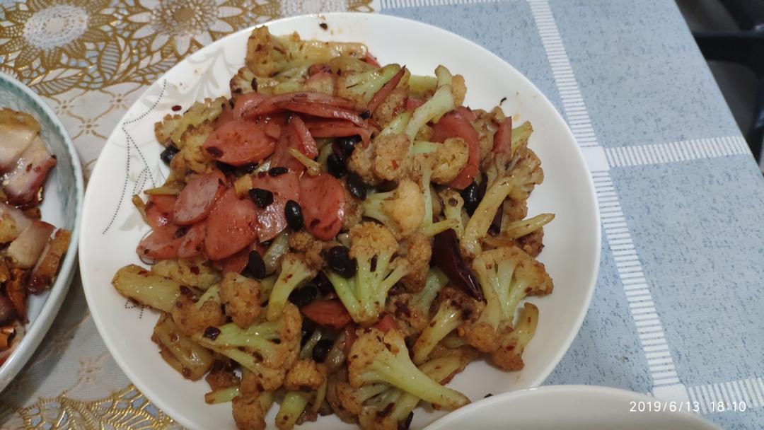 豆豉干锅菜花