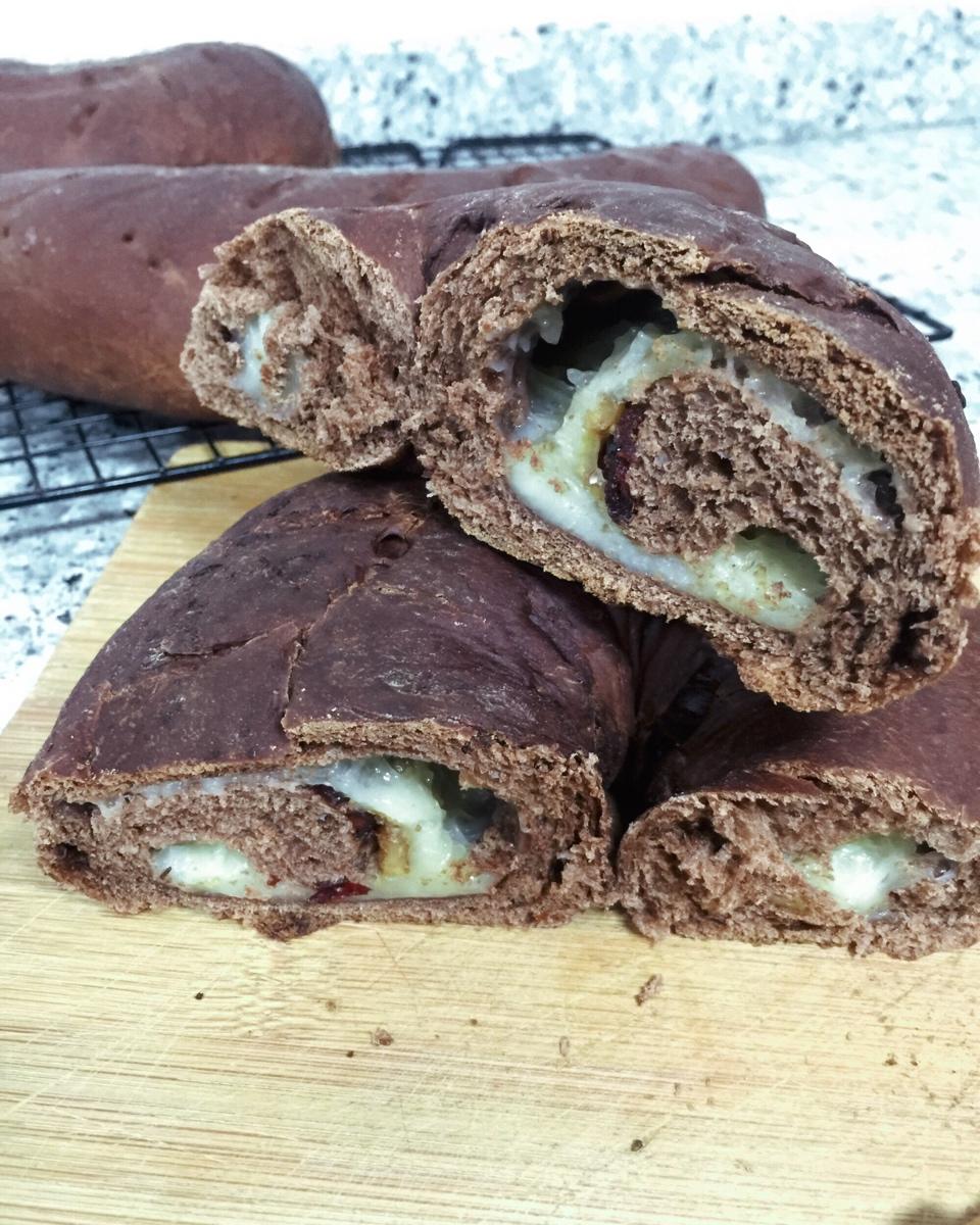 jie569做的麻薯肉松巧克力软欧面包