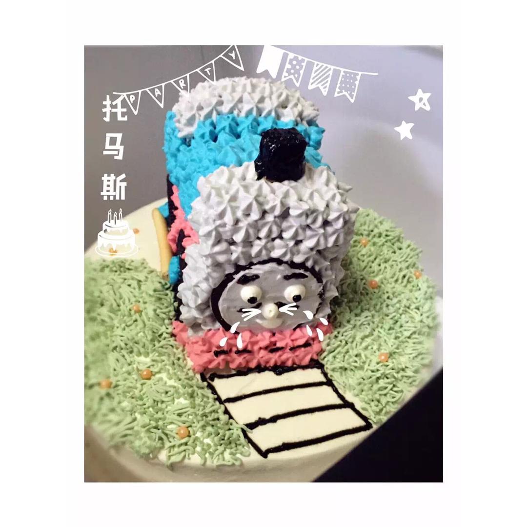托马斯场景蛋糕（简易版）