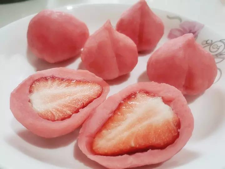 ㊙️无需烤箱‼️一次成功的草莓糯米糍❗️超可爱#北鼎养生壶食谱#