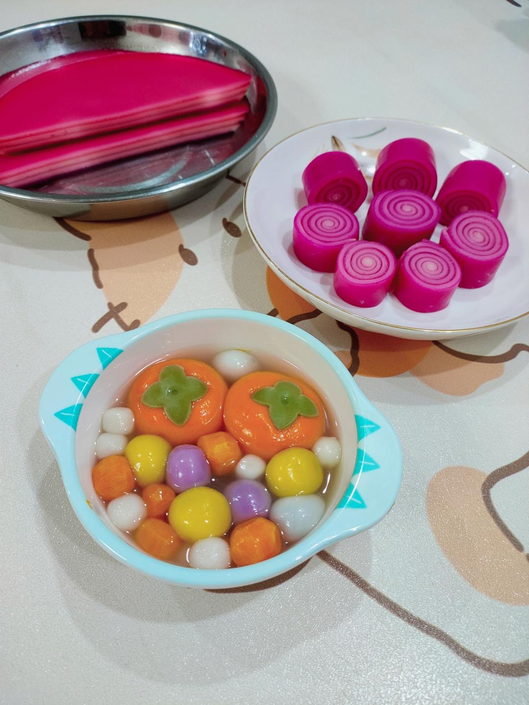 视觉盛宴的火龙果Q弹千层马蹄糕