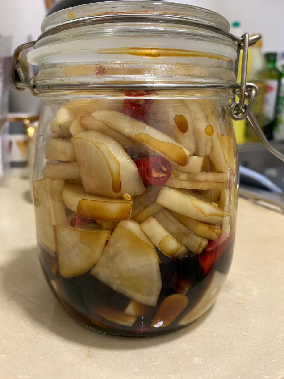 三步爽口酸酸辣辣腌萝卜片小咸菜