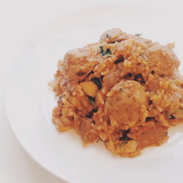 番茄牛肉蘑菇烩饭