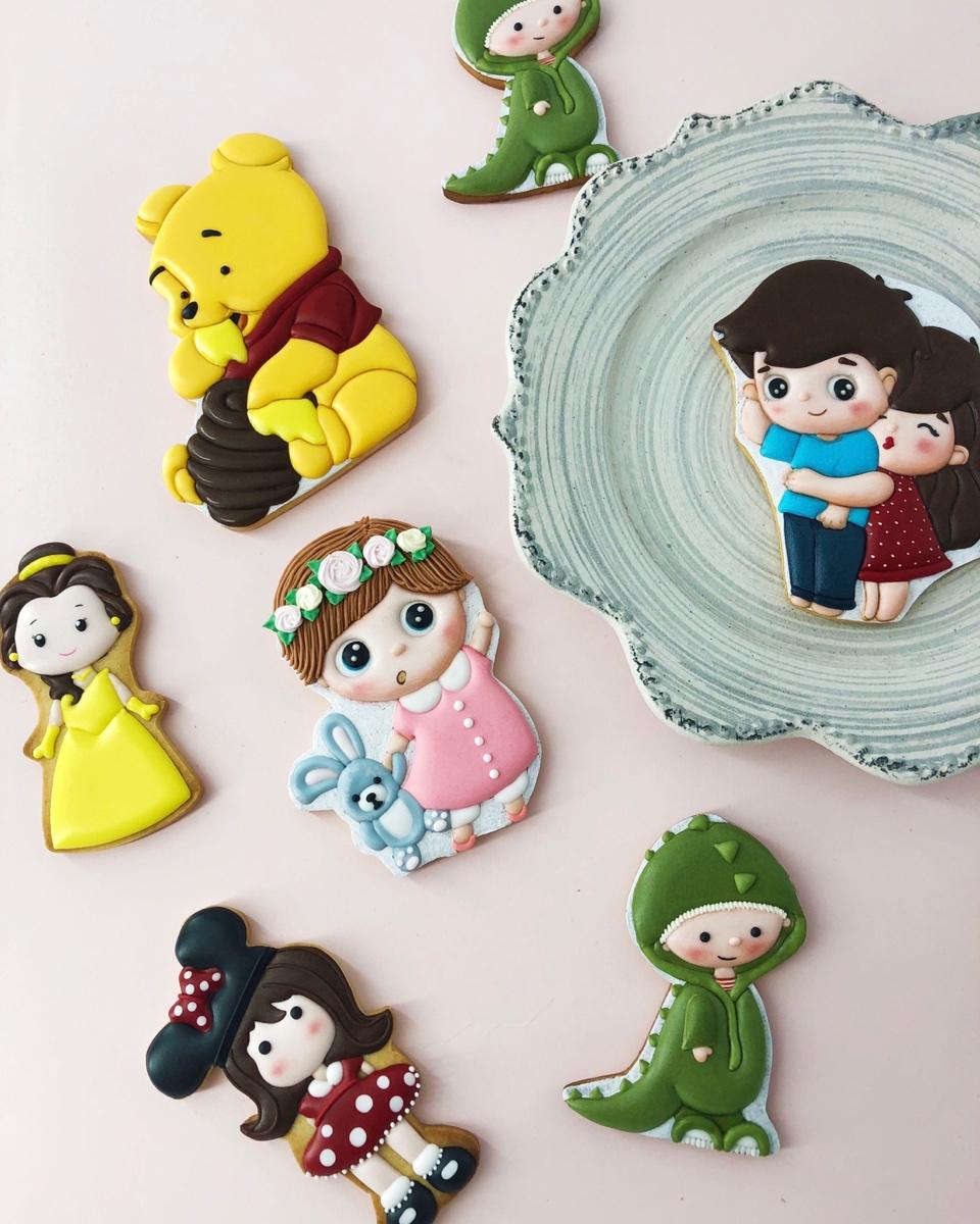 icingserena做的卡通人物糖霜饼干