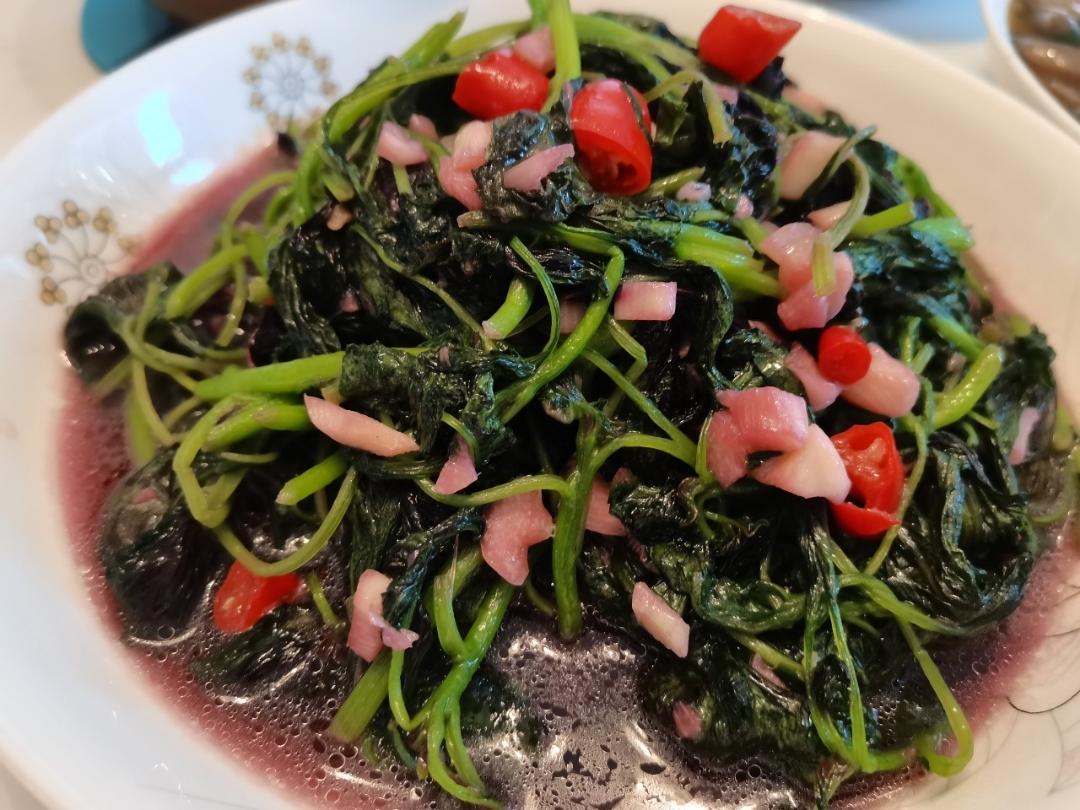 蒜茸炒红苋菜