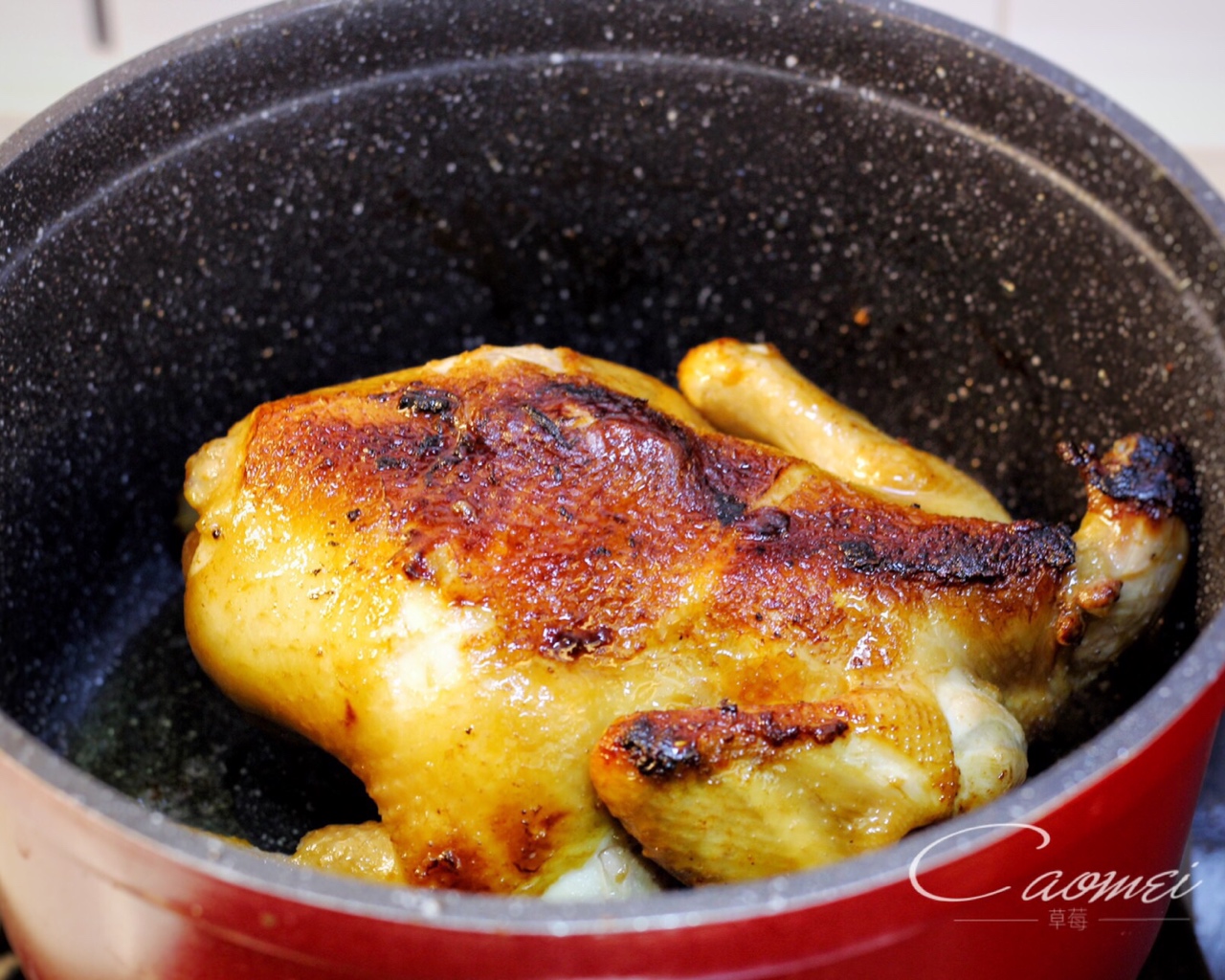 铸铁锅焖鸡无油无水的做法