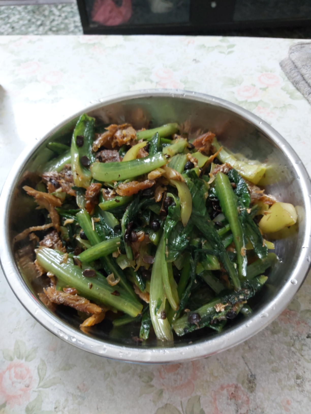 豆豉鯪魚炒油墨菜