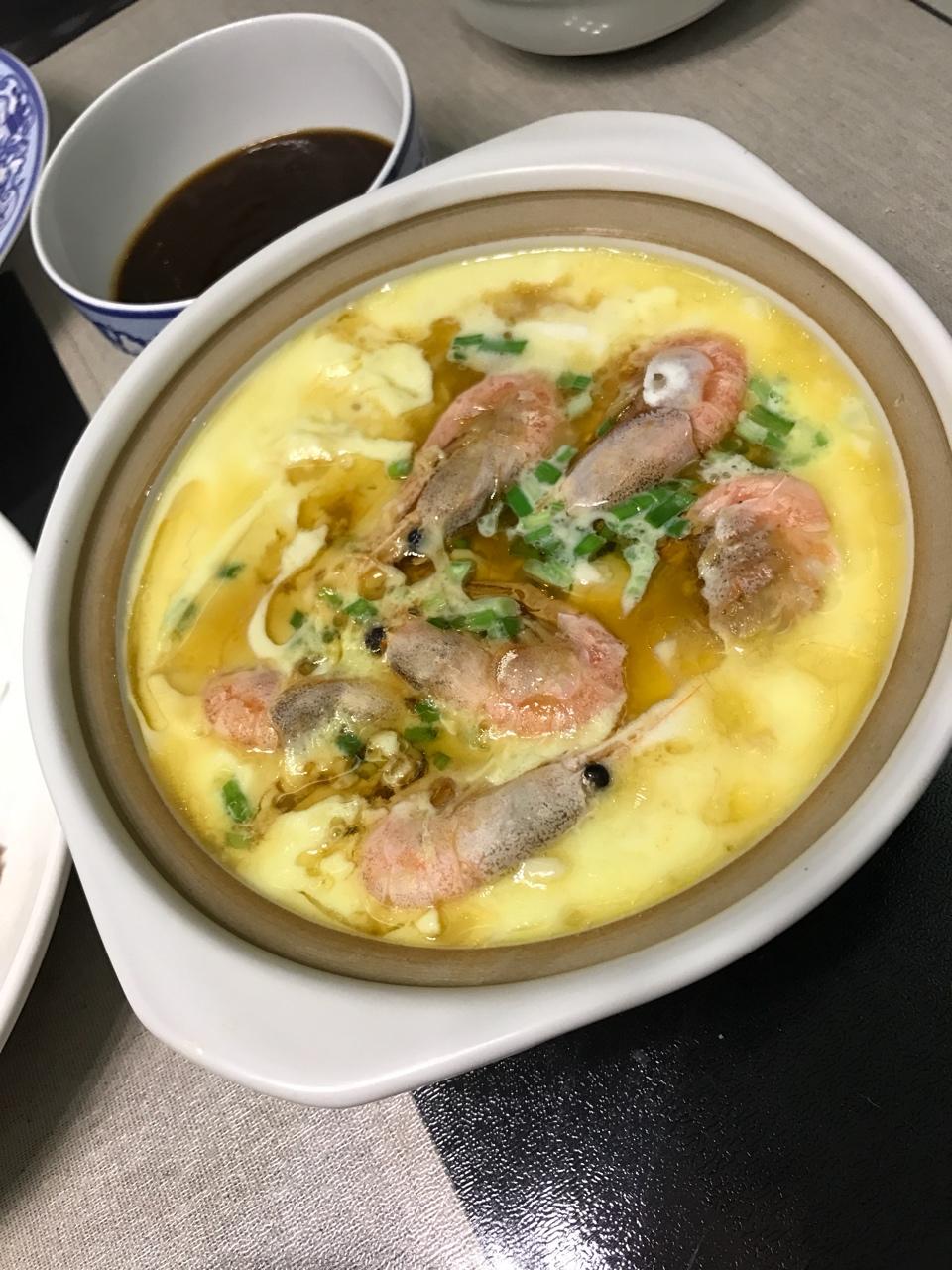 虾仁豆腐蒸水蛋